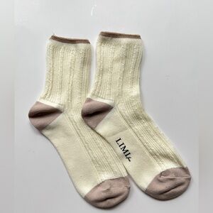 Japan brand LIMI Cream and Tan Socks